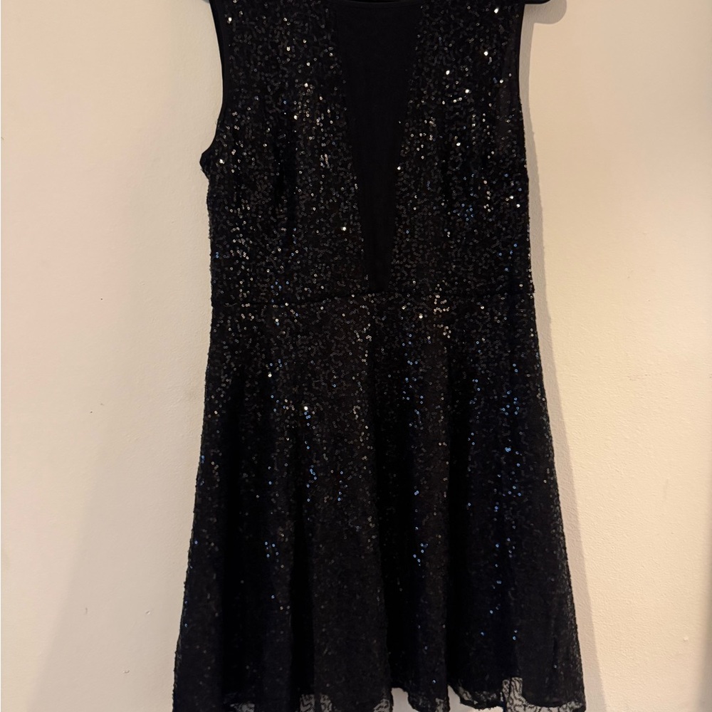 Cynthia Rowley Black Sequin Dress